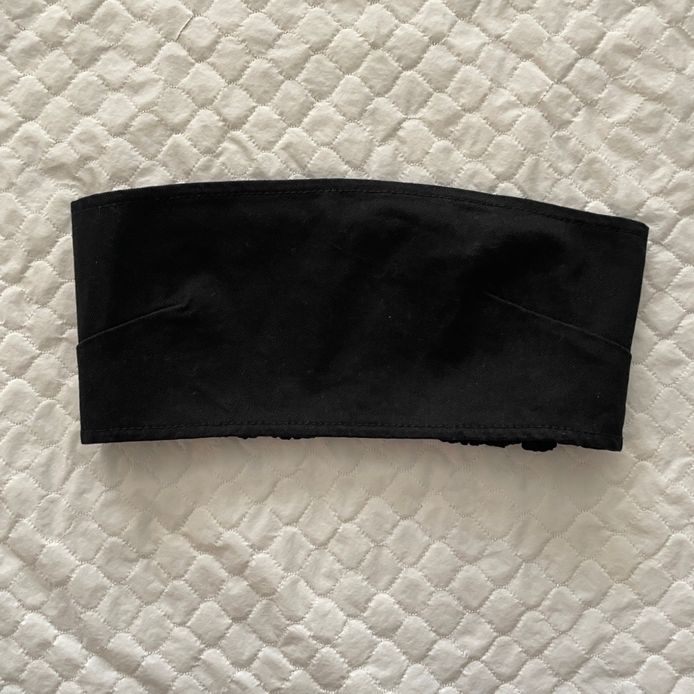 Black Strapless Bandeau Top